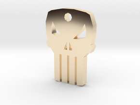 Punisher Keychain in 14k Gold Plated Brass