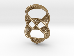 Infinity rings pendant (earrings) in Polished Gold Steel