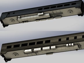 Via Rail Chassis for Dining & Coach Cars in White Natural Versatile Plastic