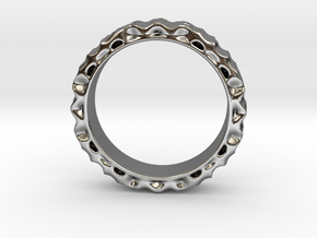 ShapeJS Volume Pattern Ring in Polished Silver