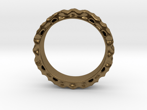 ShapeJS Volume Pattern Ring in Natural Bronze