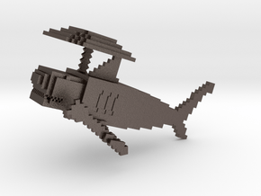 Minecraft Shark in Polished Bronzed Silver Steel