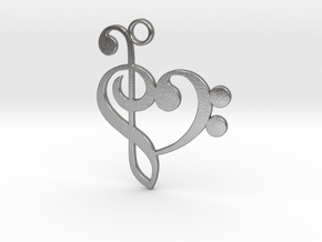 Heart of Music in Natural Silver