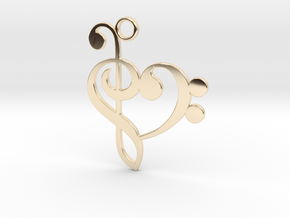Heart of Music in 14k Gold Plated Brass