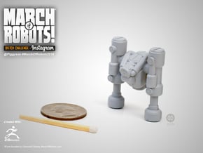 March 31 Robot in Tan Fine Detail Plastic