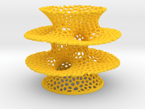 Voronoi Costa Vase in Yellow Processed Versatile Plastic