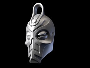 Dragon Priest Mask KeyChain in White Processed Versatile Plastic