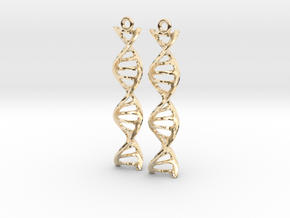 DNA Earrings in 14k Gold Plated Brass
