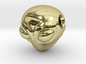 Reversible Alien head pendant in 18k Gold