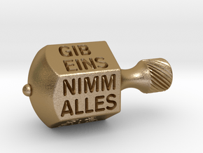 Nimm-Gib-Kreisel  in Polished Gold Steel