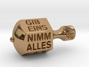 Nimm-Gib-Kreisel  in Polished Brass