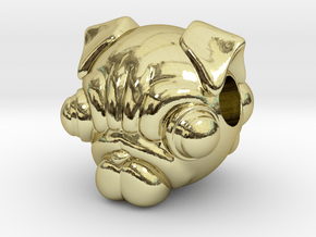  Reversible pug head pendant in 18k Gold