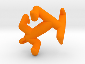 Y4 Pendant in Orange Processed Versatile Plastic