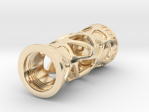Ag Torch: Silver Body Section, Ser.002 (1 of 4) in 14K Yellow Gold