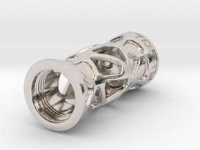 Ag Torch: Silver Body Section, Ser.002 (1 of 4) in Rhodium Plated Brass