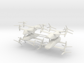 1/700 Bell Boeing Quad Tiltrotor Transport (x4) in White Natural Versatile Plastic