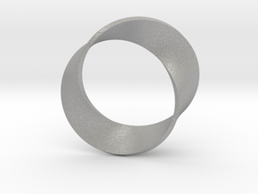 0156 Mobius strip (p=2, d=10cm) #004 in Aluminum