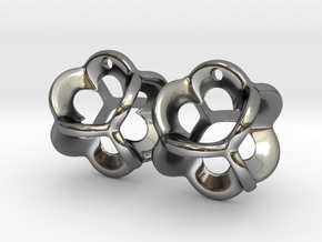 Clover Frame Pair in Fine Detail Polished Silver