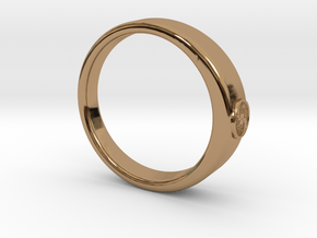 Ø0.707 inch/Ø17.97 mm Tree Of Life Ring  in Polished Brass
