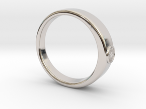 Ø0.707 inch/Ø17.97 mm Tree Of Life Ring  in Rhodium Plated Brass