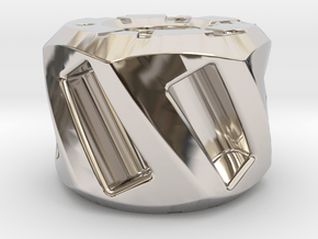 Twisted Hex Bead 2: Tritium in Platinum