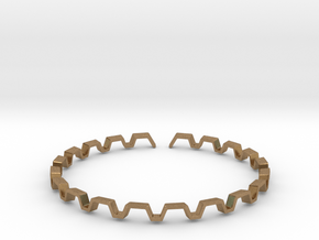 BETTER HALF Bracelet, Medium Size d=65mm in Natural Brass: Small