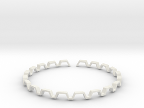 BETTER HALF Bracelet, Medium Size d=65mm in White Natural Versatile Plastic: Large