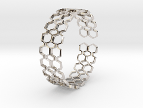 Honeyfull S Bracelet, Medium Size, 65mm in Platinum: Medium