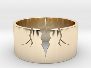 Earthquake ring size 9 in 14k Gold Plated Brass