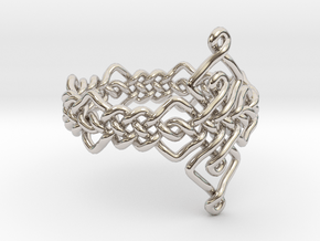 Celtic Ring - Size 9 in Rhodium Plated Brass