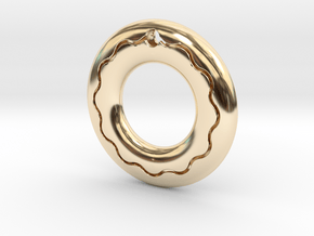 Pendant03-wave in 14K Yellow Gold