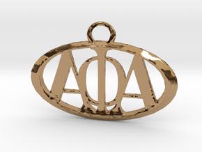 Alpha Phi Alpha Pendant in Polished Brass