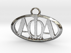 Alpha Phi Alpha Pendant in Fine Detail Polished Silver