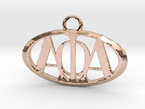Alpha Phi Alpha Pendant in 14k Rose Gold Plated Brass