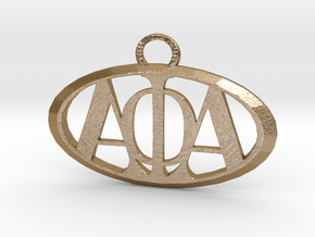 Alpha Phi Alpha Pendant in Polished Gold Steel