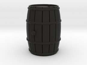 Wooden Barrel Wine Rundlet in Black Natural Versatile Plastic