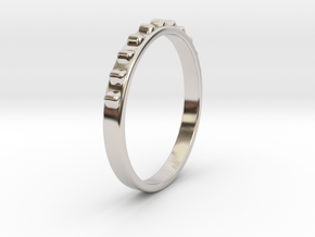 Light Fine Ring Ø0.585/Ø14.86 Mm in Platinum