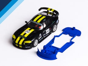 1/32 Fly Dodge Viper GTS-R Chassis for slot.it pod in White Natural Versatile Plastic