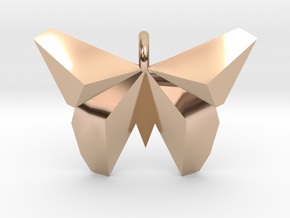 Origami Butterfly in 14k Rose Gold Plated Brass
