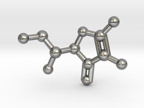 Vitamin C Molecule Pendant Keychain in Natural Silver