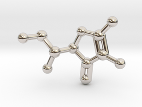 Vitamin C Molecule Pendant Keychain in Platinum