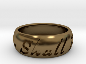 This Too Shall Pass ring size 12 in Polished Bronze