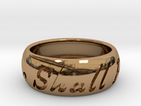 This Too Shall Pass ring size 12 in Polished Brass