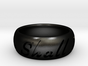This Too Shall Pass ring size 12 in Matte Black Steel