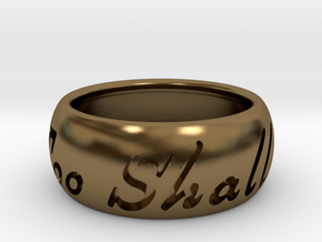 This Too Shall Pass ring size 8.5 in Polished Bronze