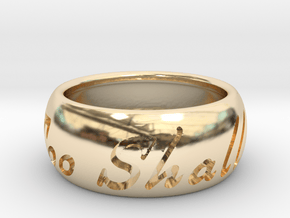 This Too Shall Pass ring size 8.5 in 14k Gold Plated Brass