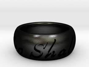 This Too Shall Pass ring size 8.5 in Matte Black Steel