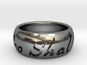 This Too Shall Pass ring size 8.5 in Fine Detail Polished Silver
