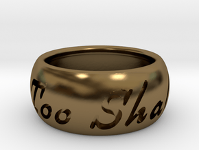 This Too Shall Pass ring size 6.5 in Polished Bronze