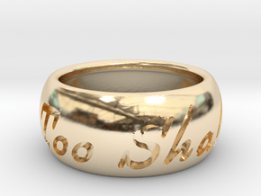 This Too Shall Pass ring size 6.5 in 14k Gold Plated Brass